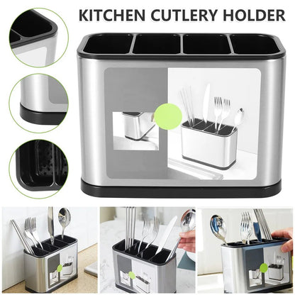 4 Portions Kitchen Cutlery Holder. (Premium Quality)