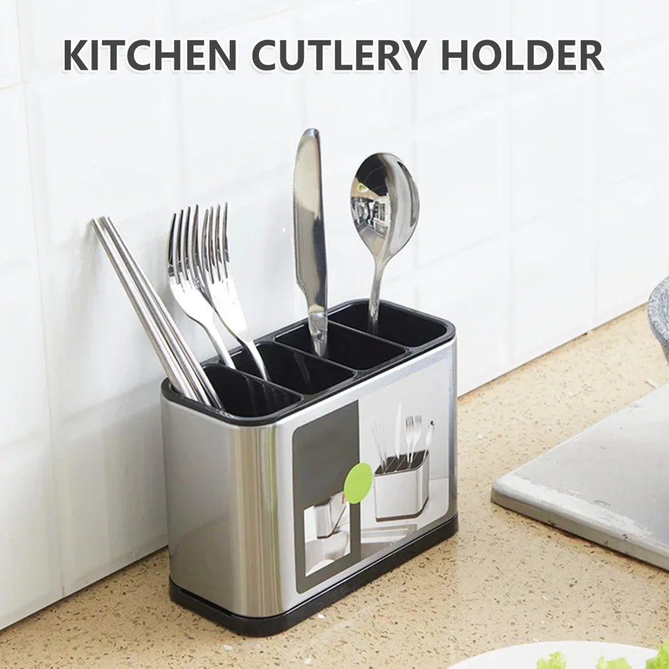 4 Portions Kitchen Cutlery Holder. (Premium Quality)