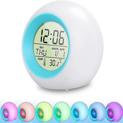 7 Color Changing Light Alarm Clock Led