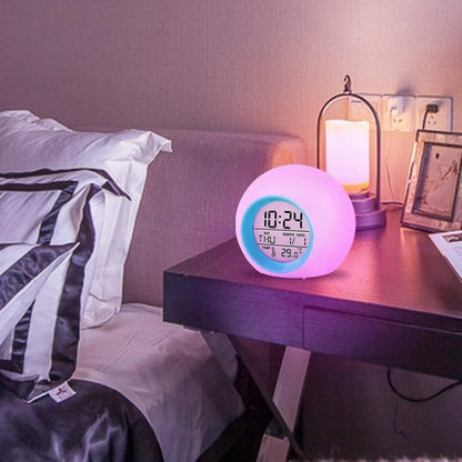 7 Color Changing Light Alarm Clock Led