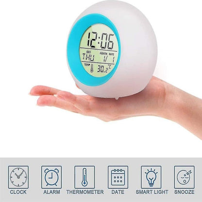 7 Color Changing Light Alarm Clock Led