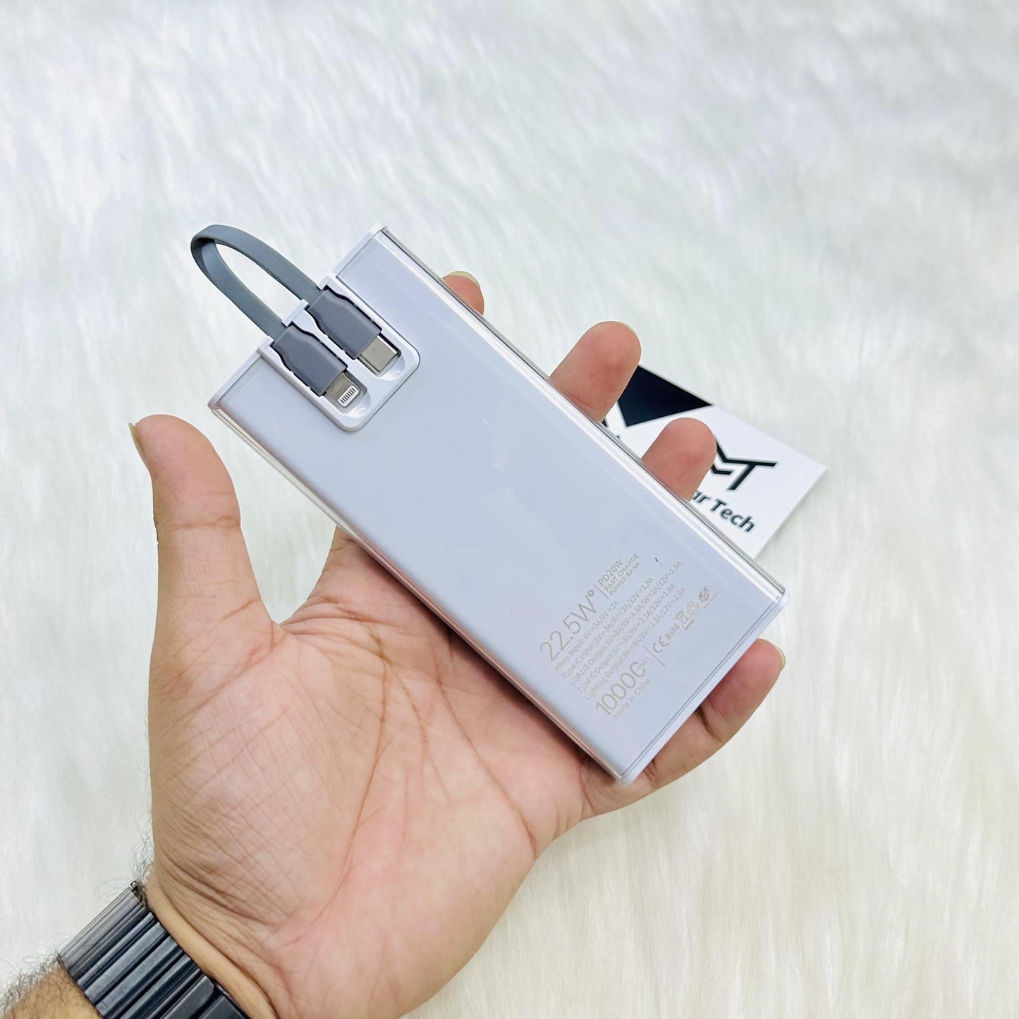 10000Mah Fast 22.5W Transparent Power Bank