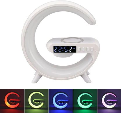 G63 Smart Light Sound Machine - 15W Fast Wireless Charging - Atmosphere RGB Light - Bluetooth Speaker