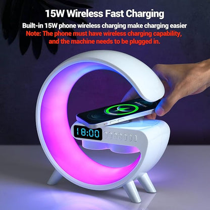 G11 LED Lighting Wireless Charging Bluetooth Speaker - Best Tech Gadget for Your Home and Office Personal Desk Space