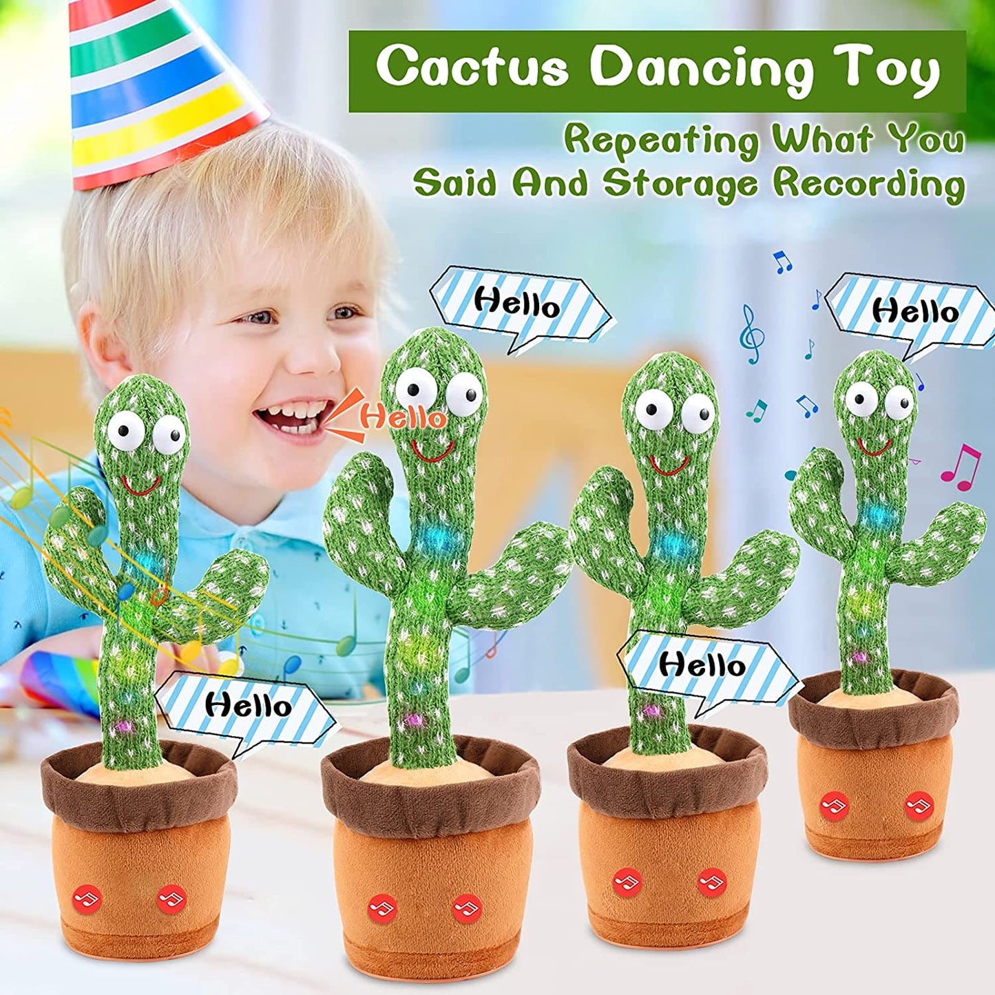 Dancing talking Cactus Toy (Rechargeable)