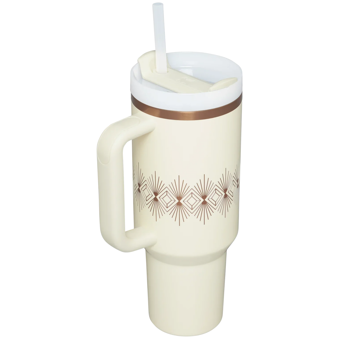 Deco Collection Quencher H2.0 FlowState™ Tumbler | 40 OZ - Cream Gloss Deco