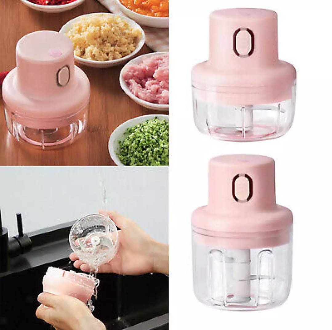 Rechargeable Electric Double Bowl Food Chopper (100 & 250ML)