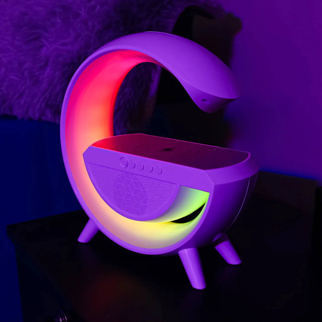 RGB G-LAMP  FAST WIRELESS CHARGING  BLUETOOTH SPEAKER 2301