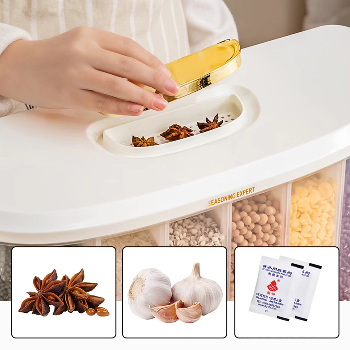 Wall Mounted 10Kg Sealed Rice Container