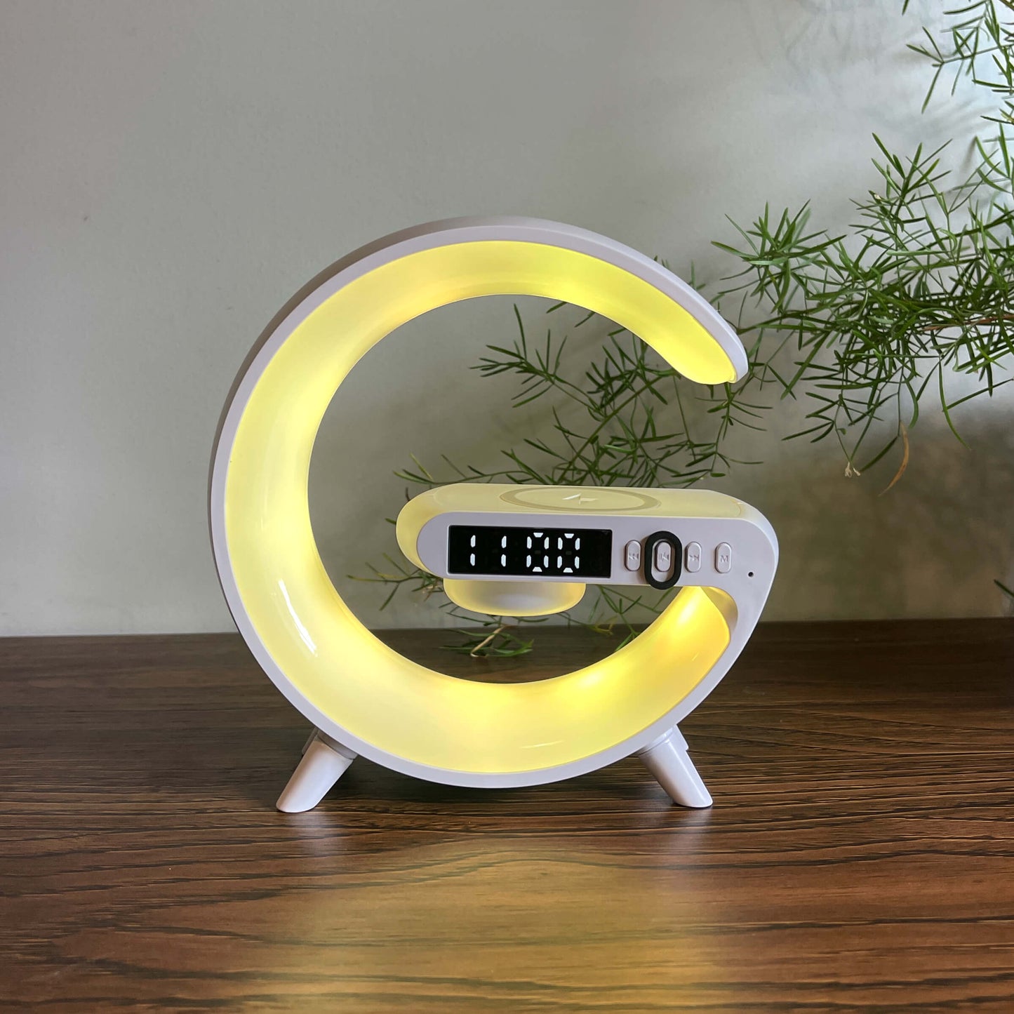 G63 Smart Light Sound Machine - 15W Fast Wireless Charging - Atmosphere RGB Light - Bluetooth Speaker