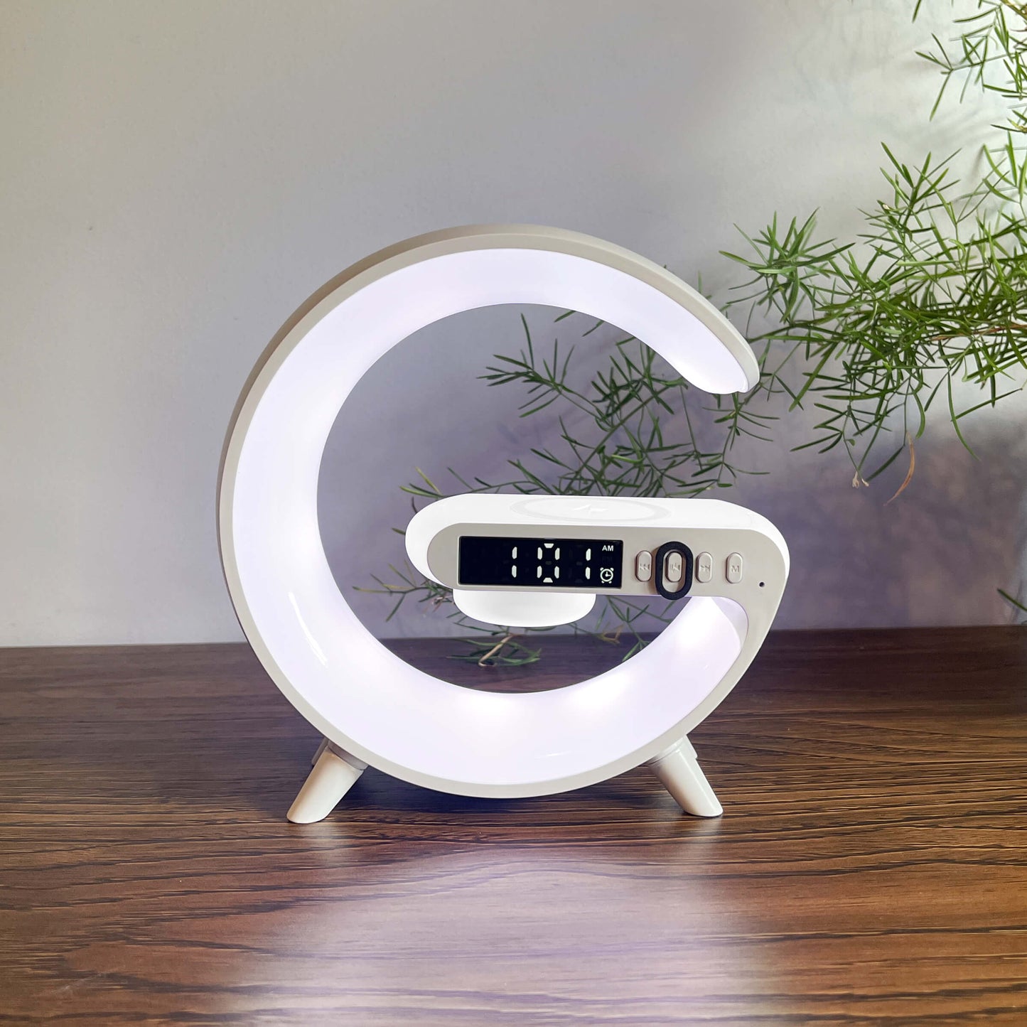 G63 Smart Light Sound Machine - 15W Fast Wireless Charging - Atmosphere RGB Light - Bluetooth Speaker