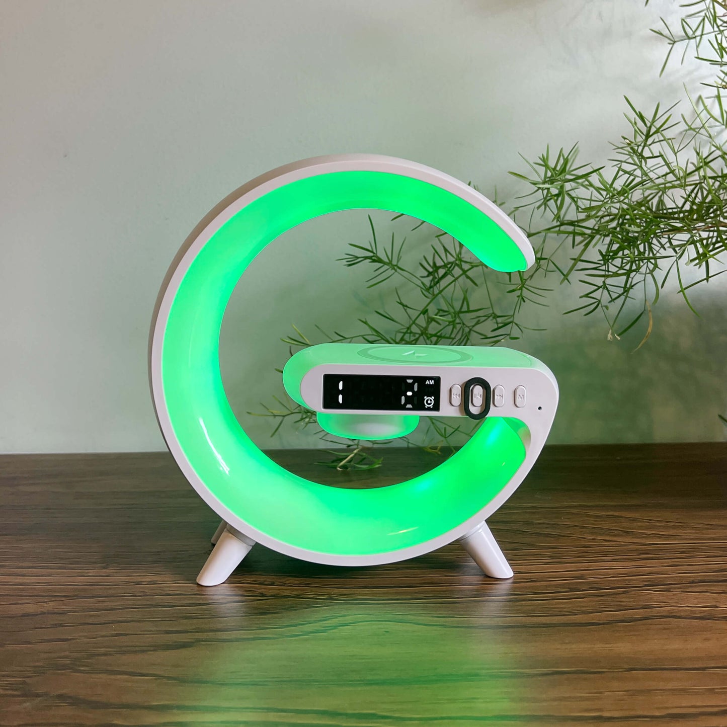 G63 Smart Light Sound Machine - 15W Fast Wireless Charging - Atmosphere RGB Light - Bluetooth Speaker