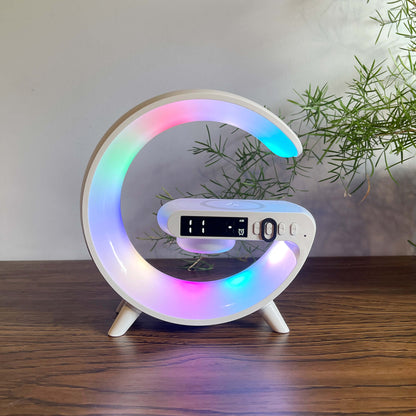 G63 Smart Light Sound Machine - 15W Fast Wireless Charging - Atmosphere RGB Light - Bluetooth Speaker