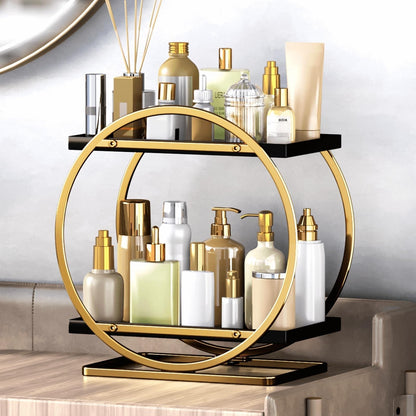 2 Tier Metal Perfume Skincare Cosmetics Organizer Rack