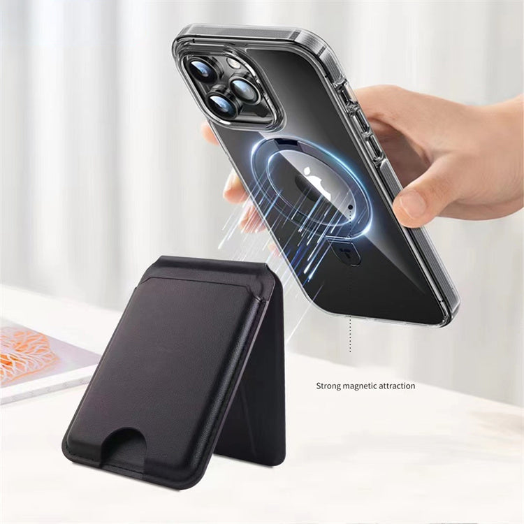 Magnetic Leather Wallet with Stand Phone Card Holder