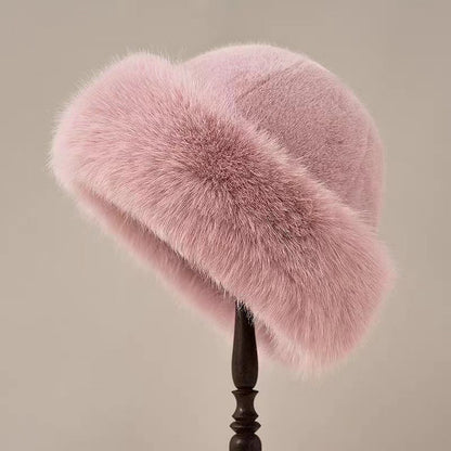 Fluffy Faux Fur Bucket Hats For Women