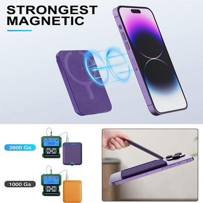 Magnetic Leather Wallet with Stand Phone Card Holder