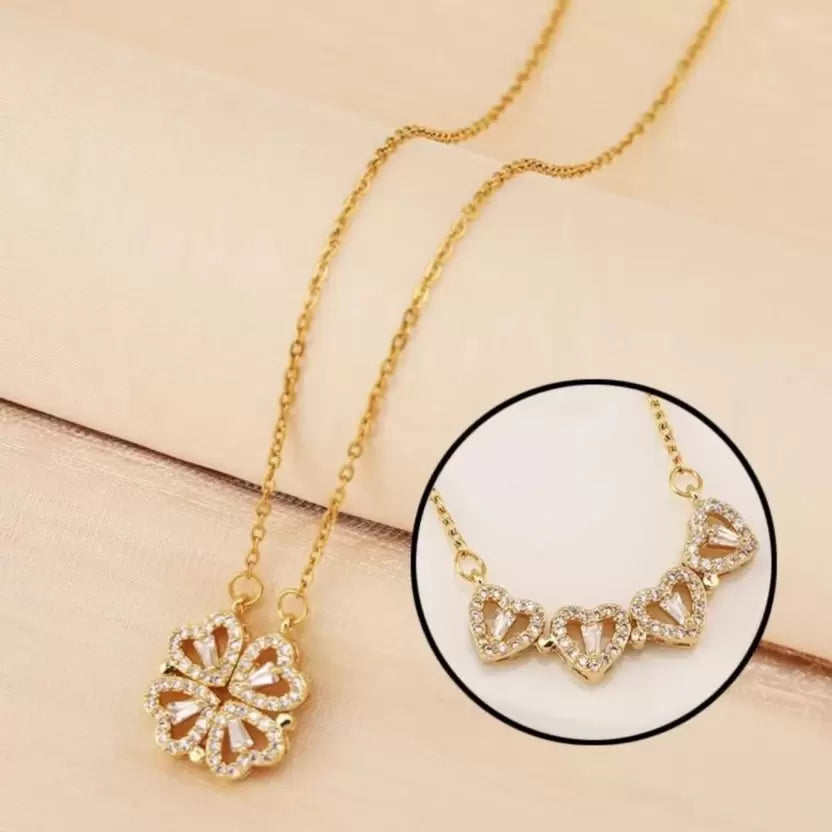 18K Gold Plated Love Magnetic Pendant Necklace for Women